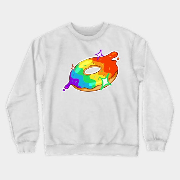 Pride Doughnut Crewneck Sweatshirt by SunnyDazeArt